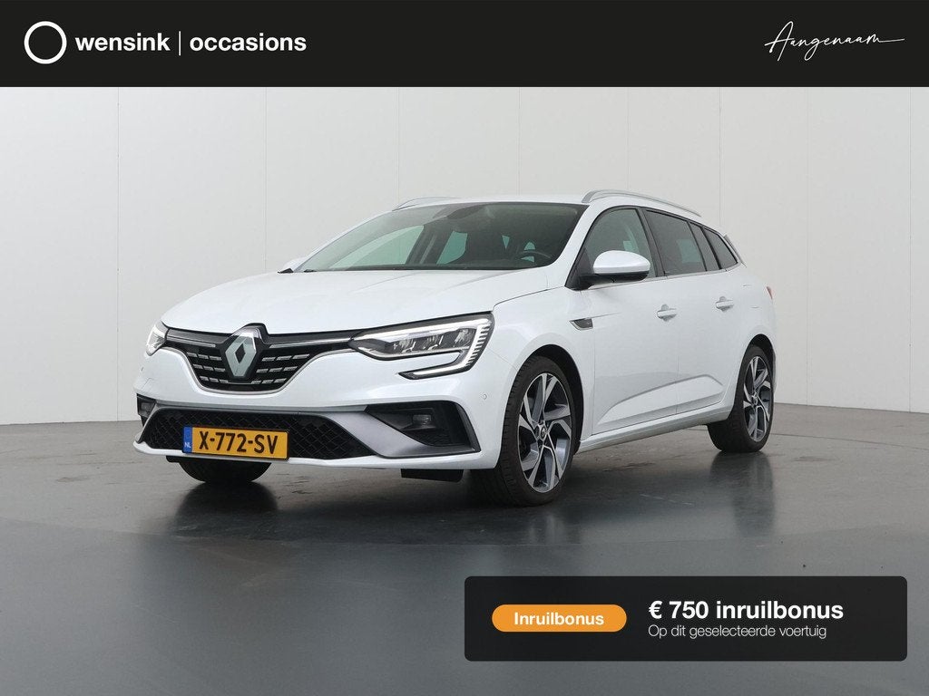 Renault Mégane Estate 1.6 E-Tech Plug-In Hybrid 160 R.S. Li, Auto's, Renault, Stof, Gebruikt, 4 cilinders, Wit