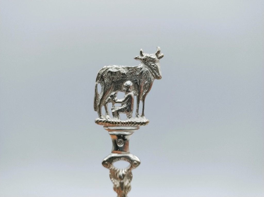 Zilveren geboortelepel, J. Dijkstra, Ysbrechtum, 1815, Verzenden, Zilver