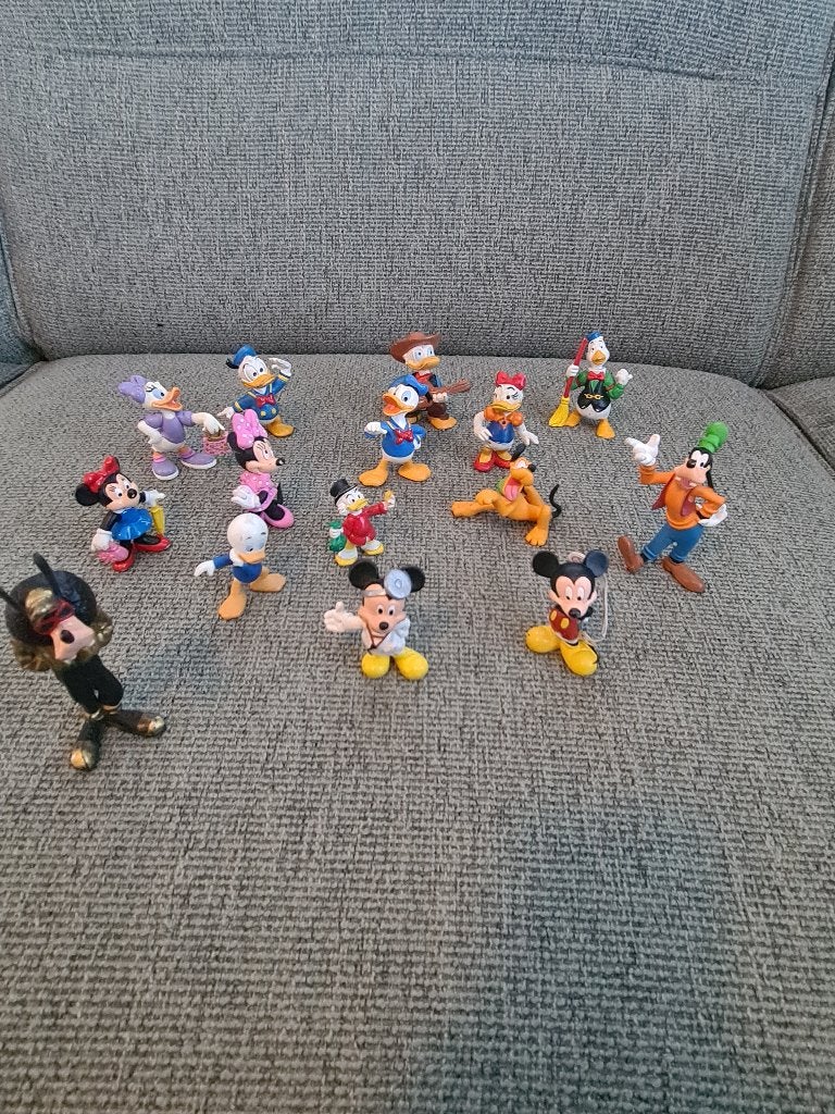 Walt Disney Donald duck Mickey mouse vintage poppetjes bully, Verzamelen, Gebruikt, Beeldje of Figuurtje, Bullyland, Ophalen of Verzenden