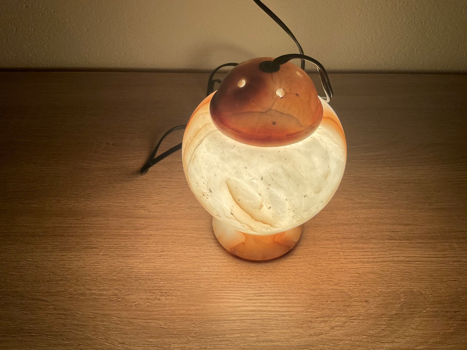 Onyx tafellamp, Ophalen of Verzenden, Gebruikt, Vintage