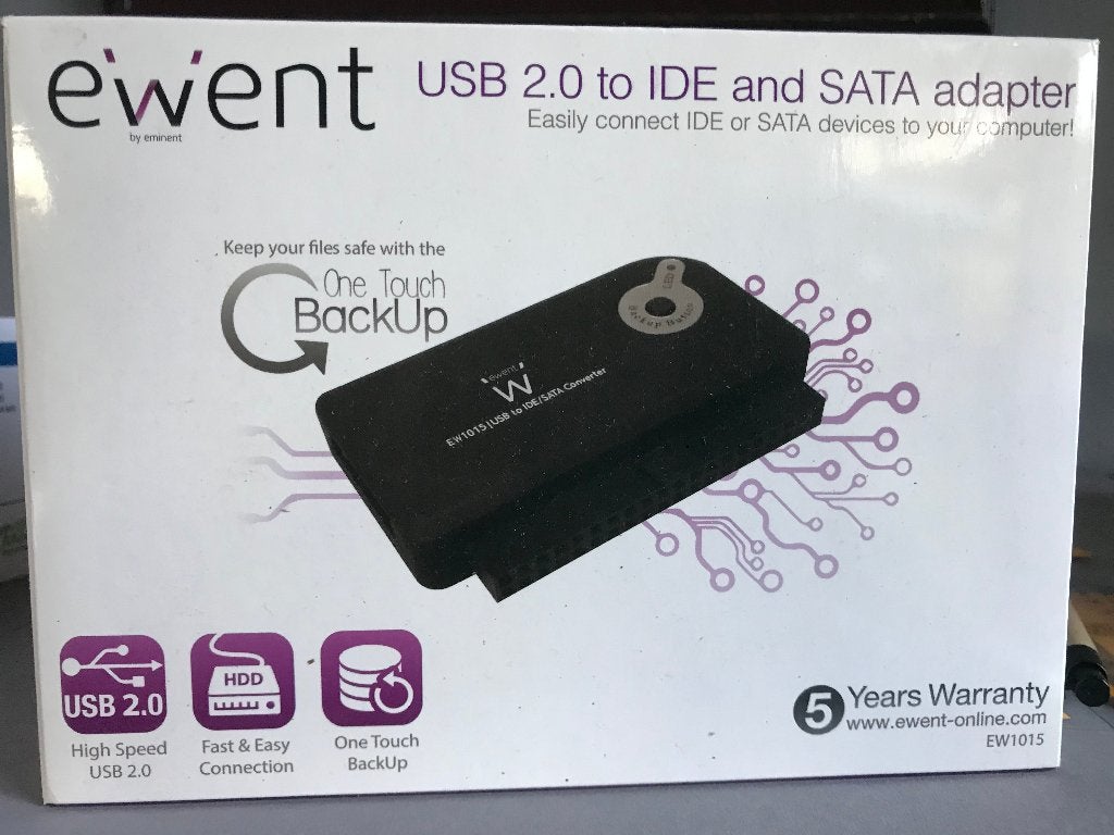 Ewent USB 2.0 naar IDE en SATA adapter - Nieuw in verpakking, Ophalen, Server, Nieuw, Ewent