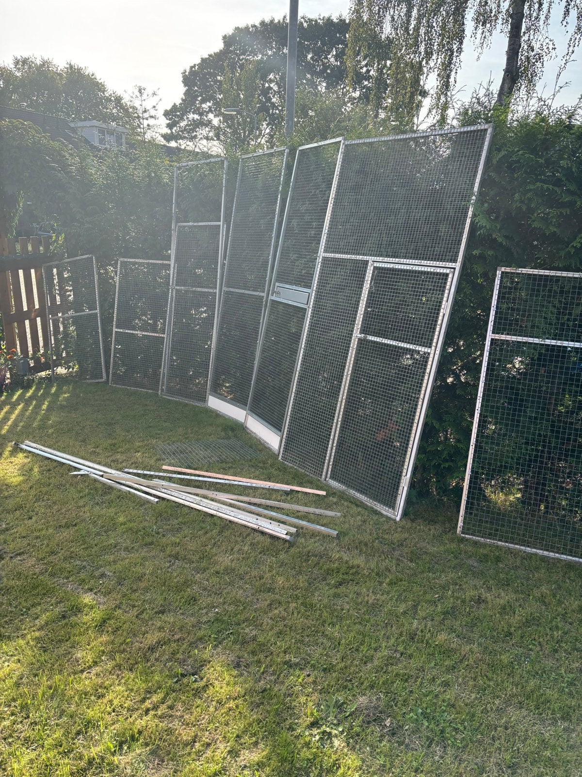 Gas panelen, Ophalen, Zo goed als nieuw, Hout, Vogelkooi