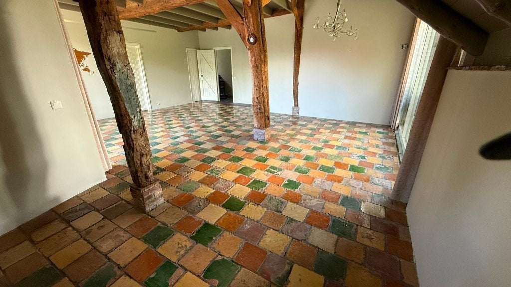 1e soort antieke estriken vloer circa 22x22x3.5cm 45m2., Ophalen, Overige materialen, Gebruikt, Overige typen