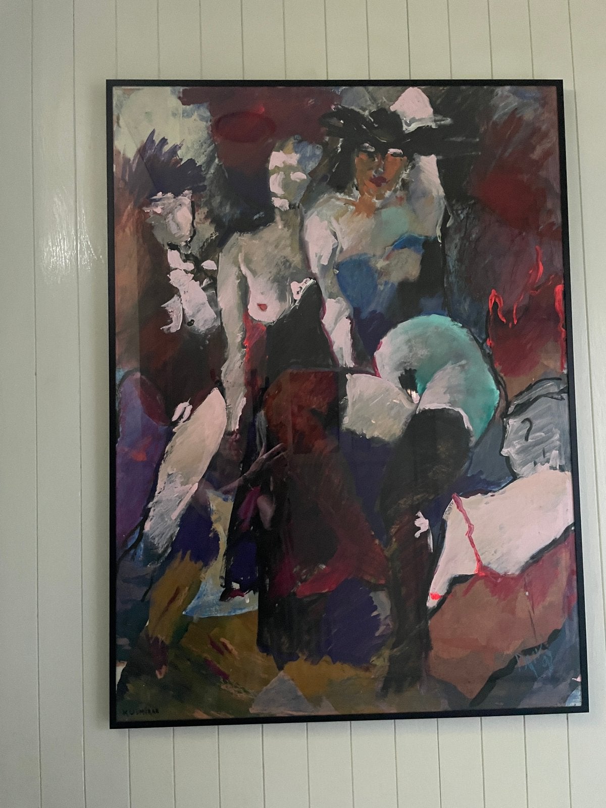 Gesigneerd Acryl schilderij” Het Carnaval” van Kusmirak, Antiek en Kunst, Ophalen