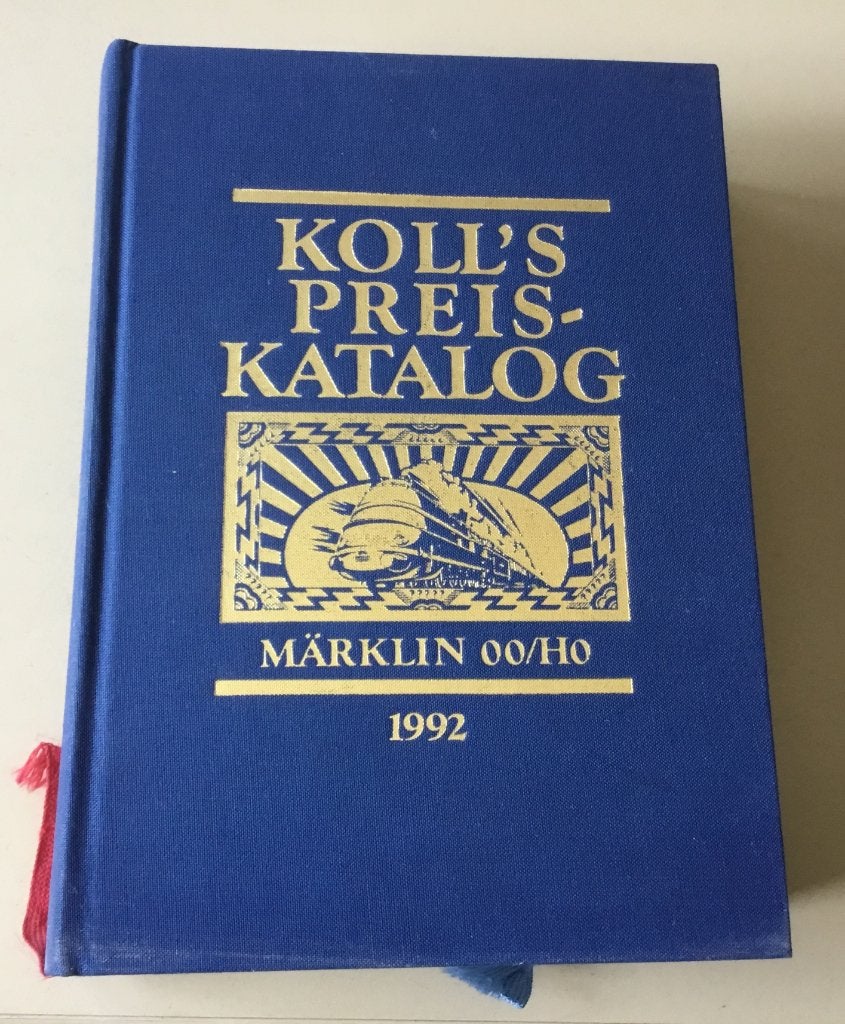 Märklin H0 Koll's Prijscatalogus 1992 gebonden editie 1024 b, Wisselstroom, Zo goed als nieuw, Märklin, Boek, Tijdschrift of Catalogus