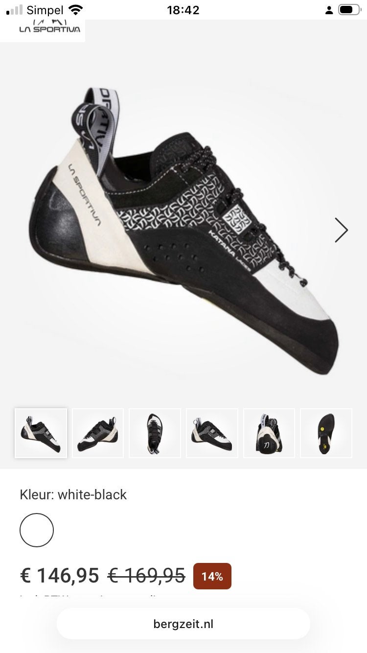 Katana La sportiva dames klimschoen nieuw, Sport en Fitness, Ophalen of Verzenden, Nieuw, Klimsportschoenen