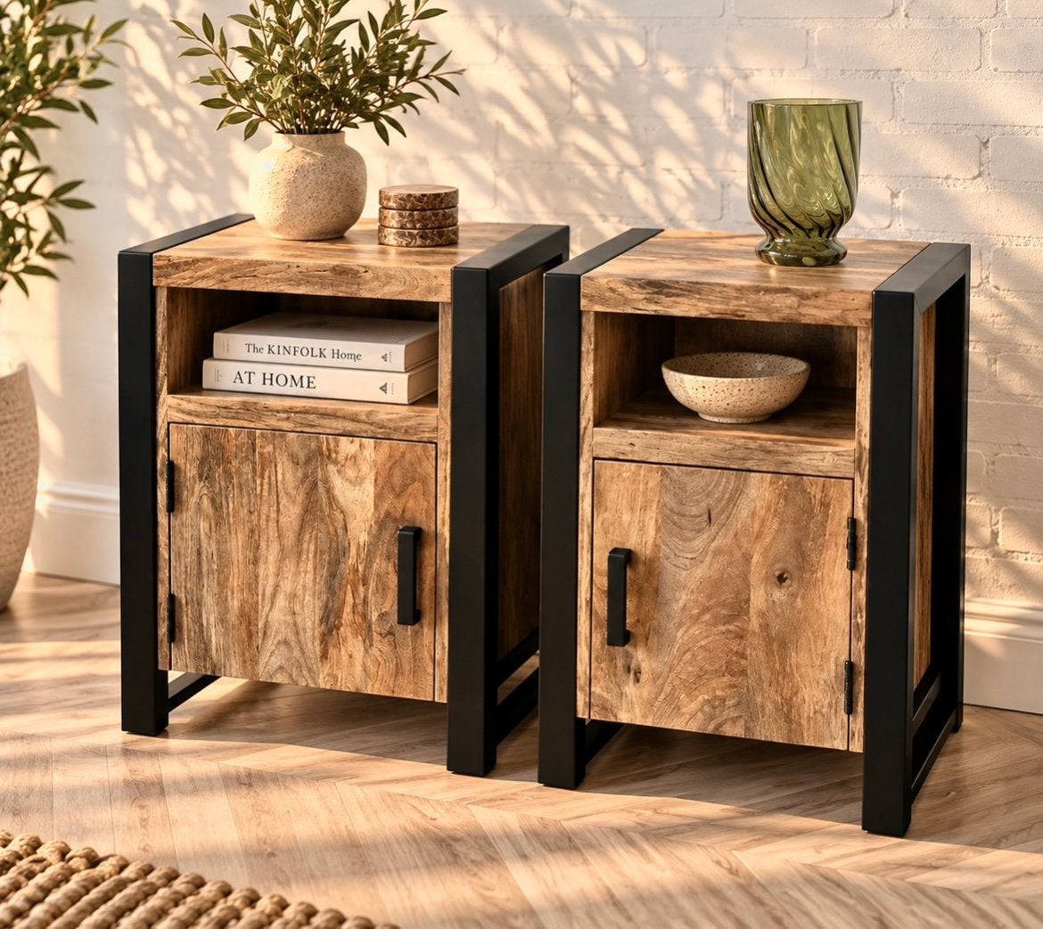 Magazijn Leegverkoop | Set Nachtkast Britt | L+R Draaiend, Minder dan 45 cm, Nieuw, Info@wkhome.nl, Argonweg 20-22 Amersfoort