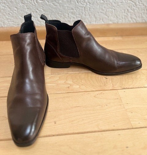 KG Kurt Geiger Chelsea boots maat 44 heren donkerbruin leer, Kurt Geiger, Bruin, Verzenden, Boots
