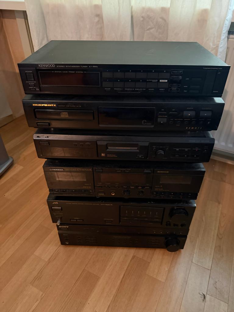 Vintage Hifi Set: Kenwood, Marantz, Pioneer, JVC, Sony, Gebruikt, Cassettedeck, Losse componenten, Ophalen