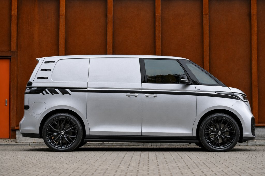 Volkswagen ID. Buzz Cargo LONG RANGE | 454 km  | 5 jr gar., Auto's, Automaat, Achterwielaandrijving, Zwart, Volkswagen