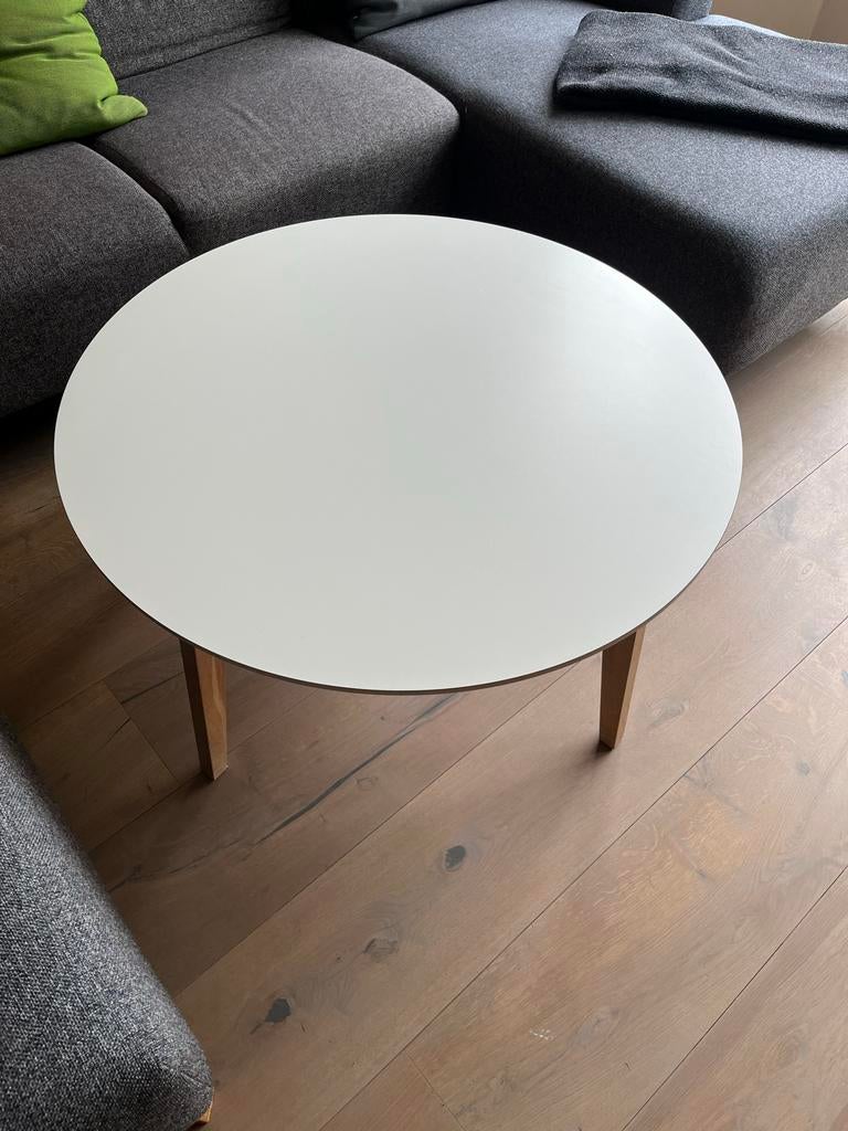 Ronde salontafel, Made in Denmark, 90 cm diameter, Ophalen, Rond, 50 tot 100 cm, Zo goed als nieuw