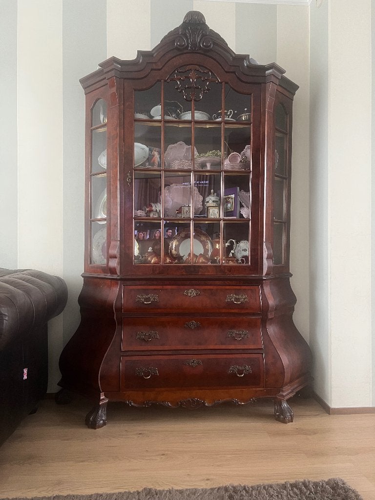 Vitrinekast, Ophalen, Met lade(s), Klassiek, 150 tot 200 cm