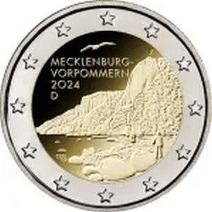 2 Euro Duitsland 2024 UNC - Meckelenburg Vorpommern, Ophalen of Verzenden, Duitsland, 2 euro, Losse munt
