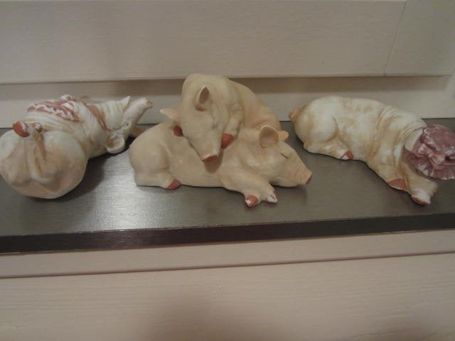 varkens 3x, Verzamelen, Ophalen of Verzenden, Zo goed als nieuw, Paard, Beeldje of Figuurtje