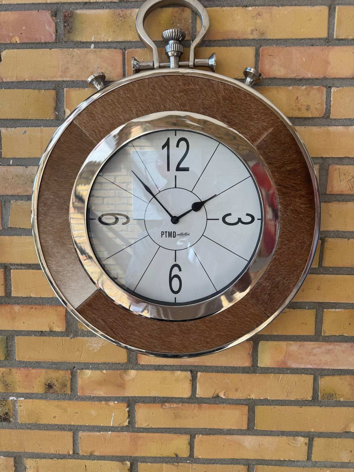 Ptmd Klok met Koeienhaar en Geitenhaar, Ophalen of Verzenden, Wandklok