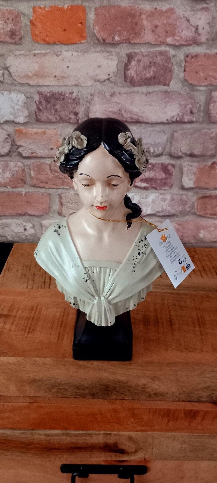Clayre&Eef:Grote 31cm Dame Buste Beeld♥️NIEUW♥️, Verzamelen, Ophalen of Verzenden, Nieuw, Mens