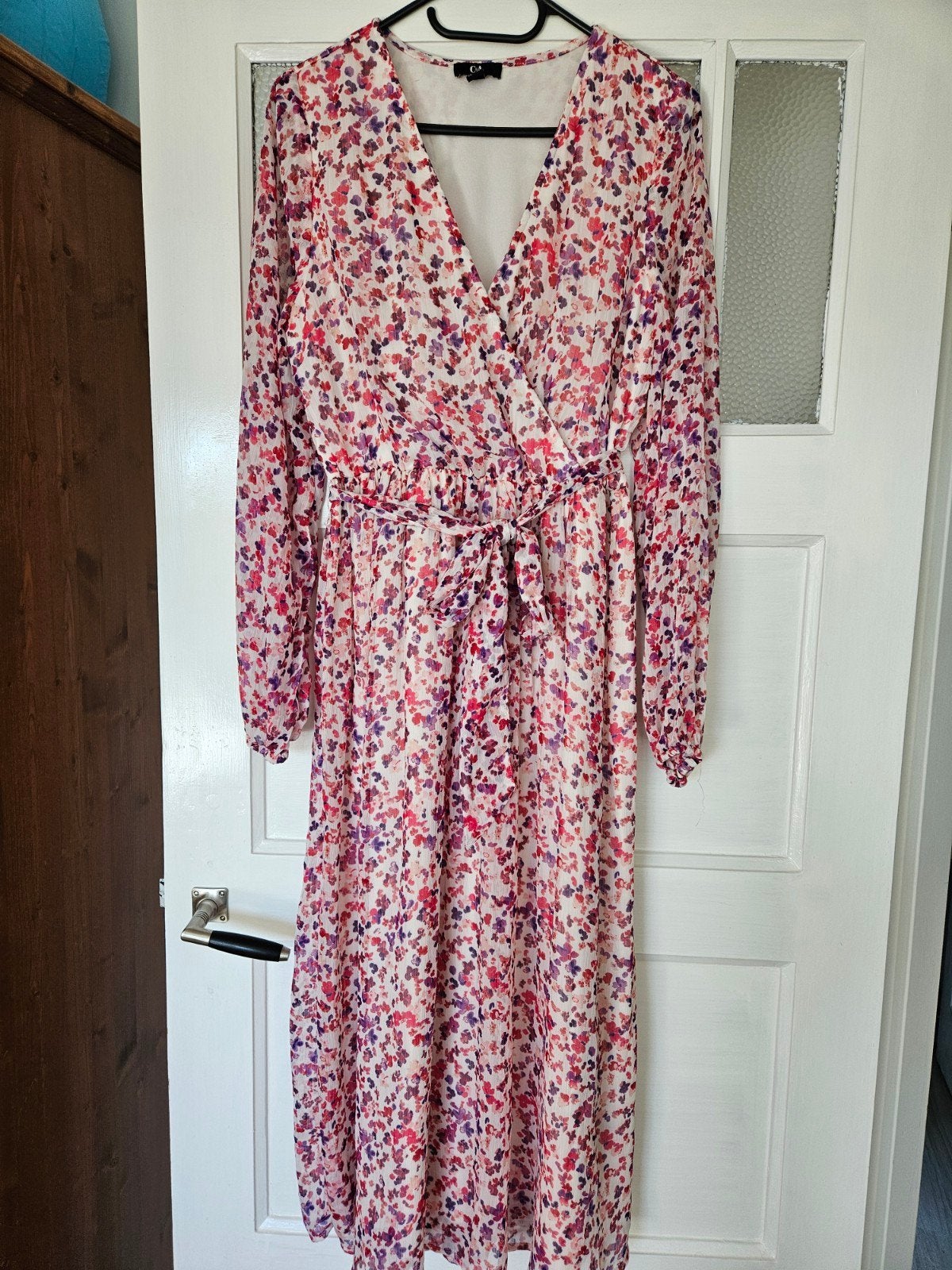 C&A Maxi Jurk Bloemenprint Maat 38/40 (M), Maat 38/40 (M), Meerkleurig, Ophalen of Verzenden, Zo goed als nieuw