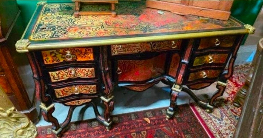 Boulle bureau / tafel, Antiek en Kunst, Ophalen