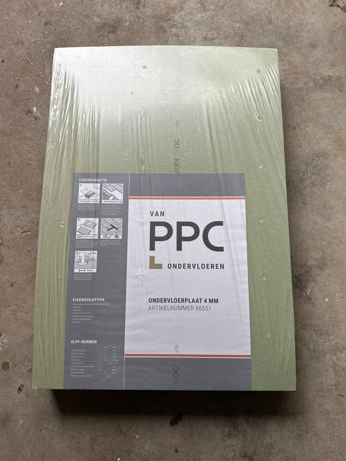PPC Ondervloerplaat 4 mm - Nieuw in verpakking, Ophalen, Overige materialen, 30 cm of meer, 50 tot 150 cm
