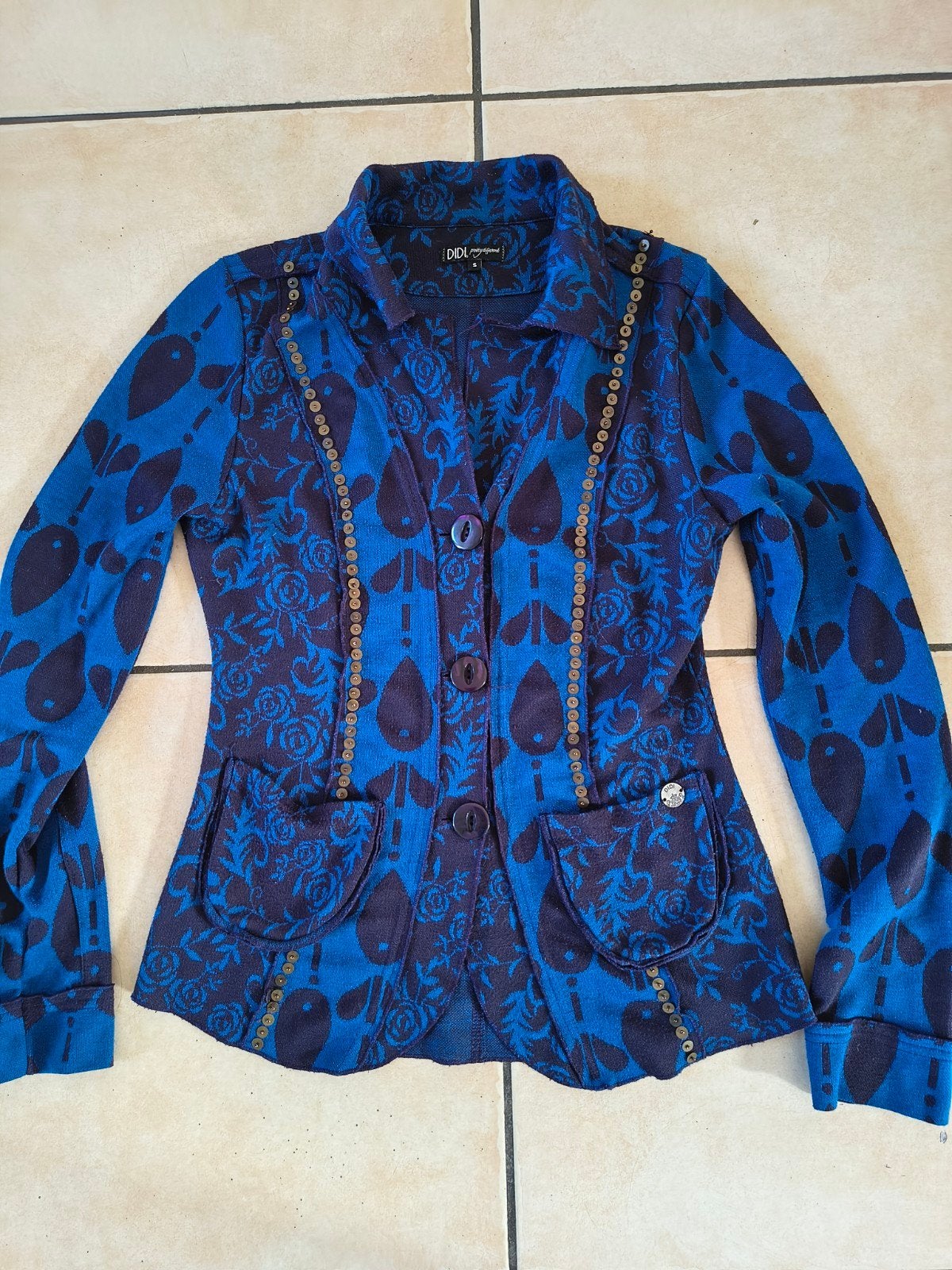 DIDI Pretty Different jasje/vestje maat S blauw/paars, Kleding | Dames, Blauw, Ophalen of Verzenden, Zo goed als nieuw, DIDI Pretty Different