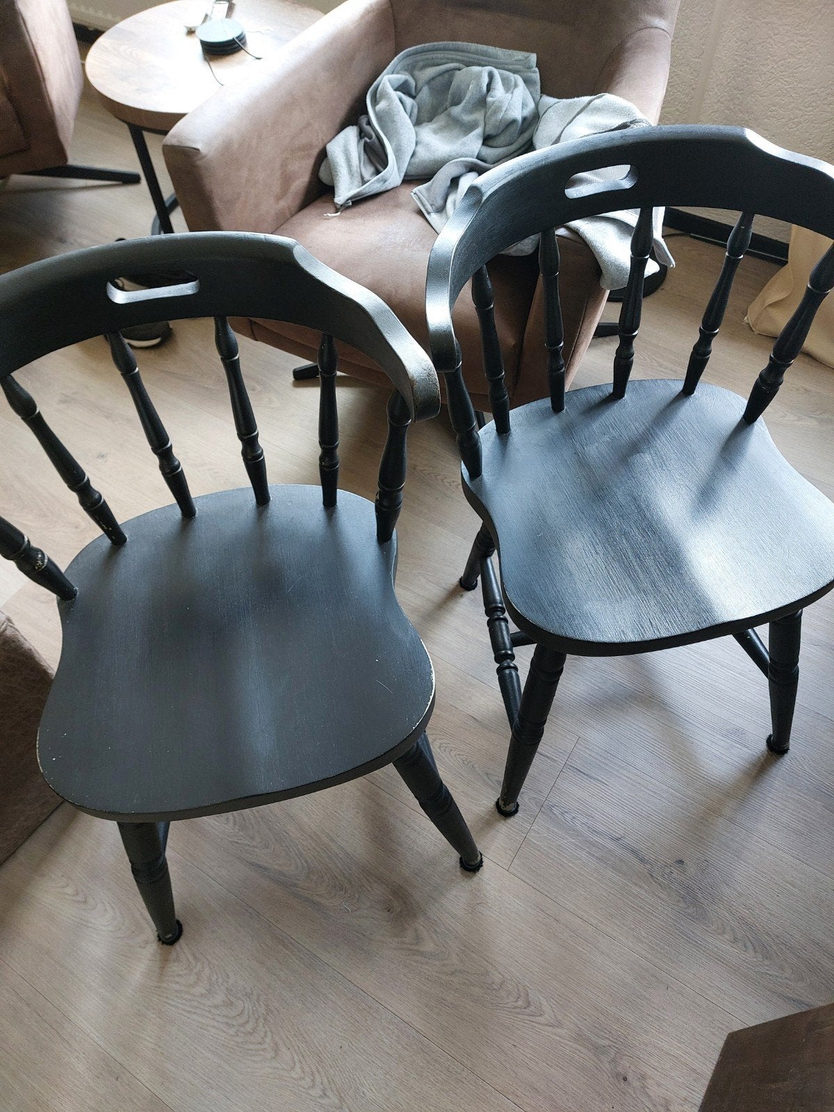 Cafe stoelen, Huis en Inrichting, Stoelen, Ophalen, Gebruikt, Zwart, Vier