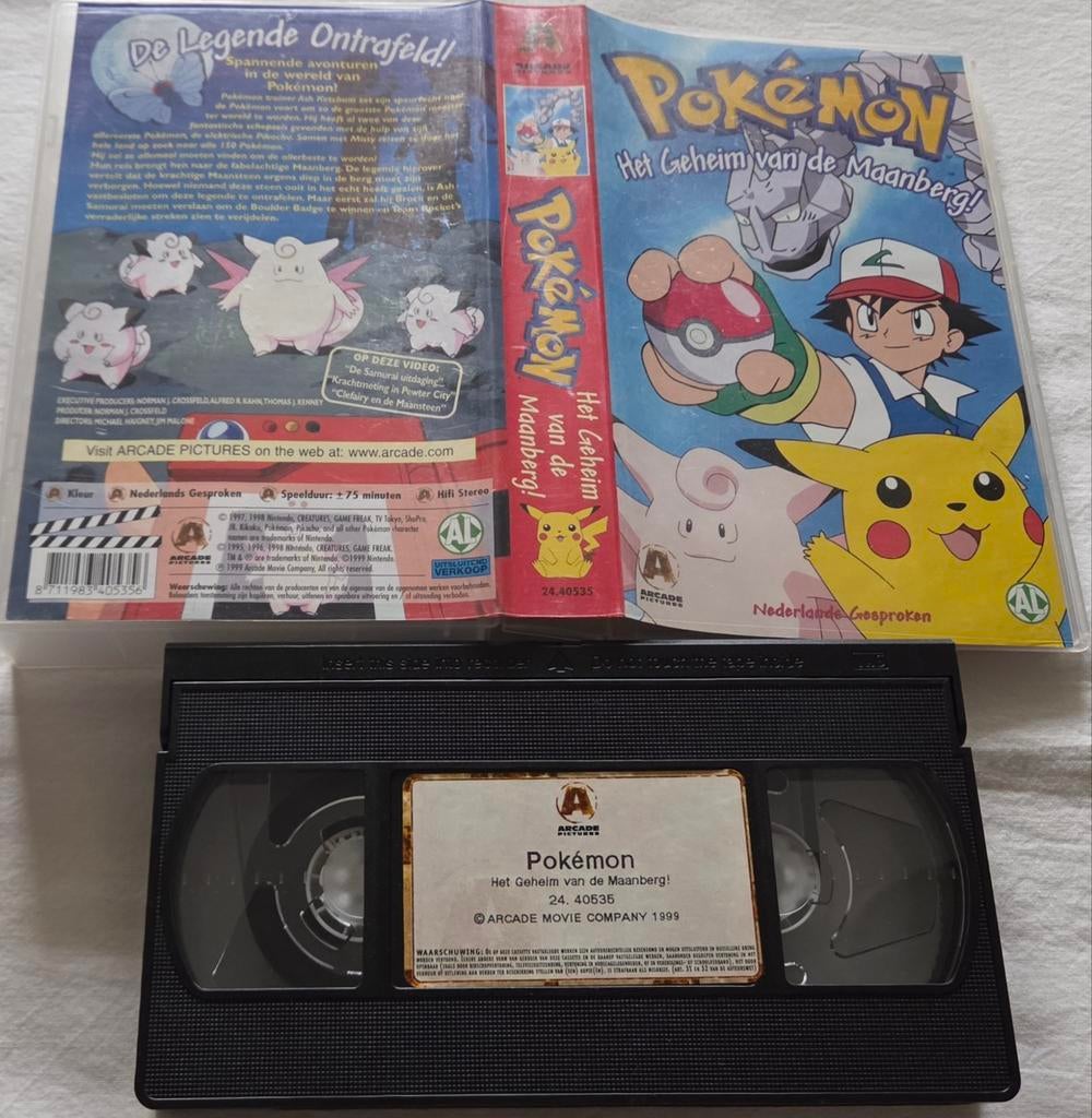 Pokemon Het Geheim Van De Maanberg! VHS Cartoon/Anime, Alle leeftijden, Ophalen of Verzenden, Zo goed als nieuw