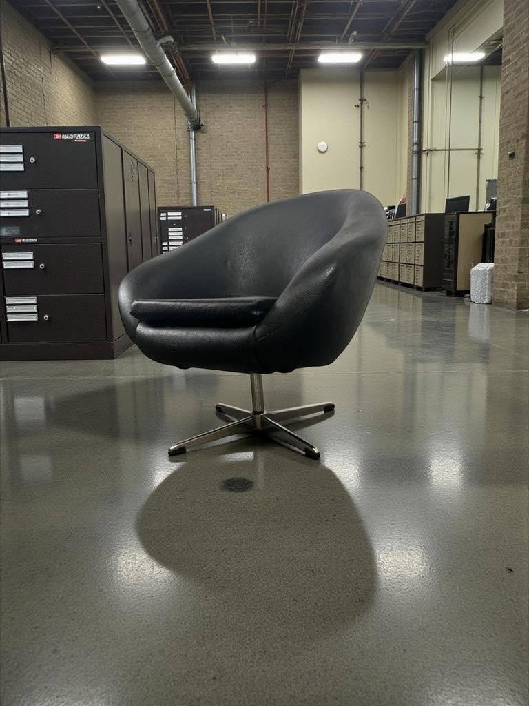 Vintage zwarte fauteuil/loungestoel /eenzit ' Folke Jansson', Ophalen