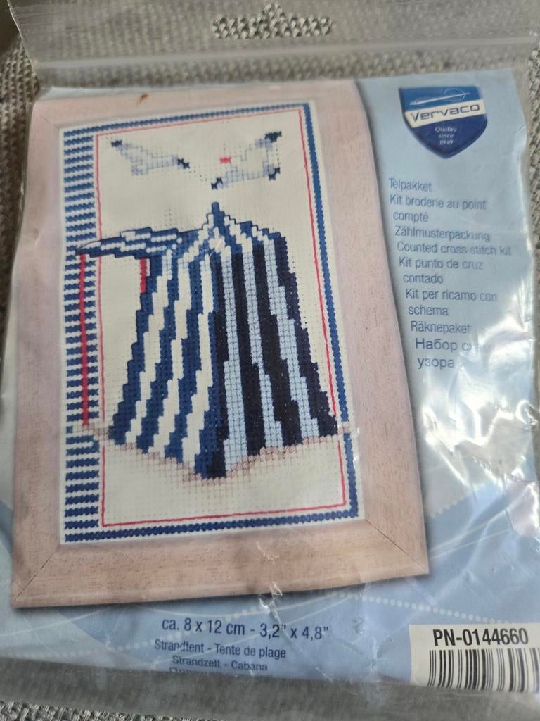 Borduurpakketje strandstoel, Ophalen of Verzenden, Nieuw, Borduurpakket