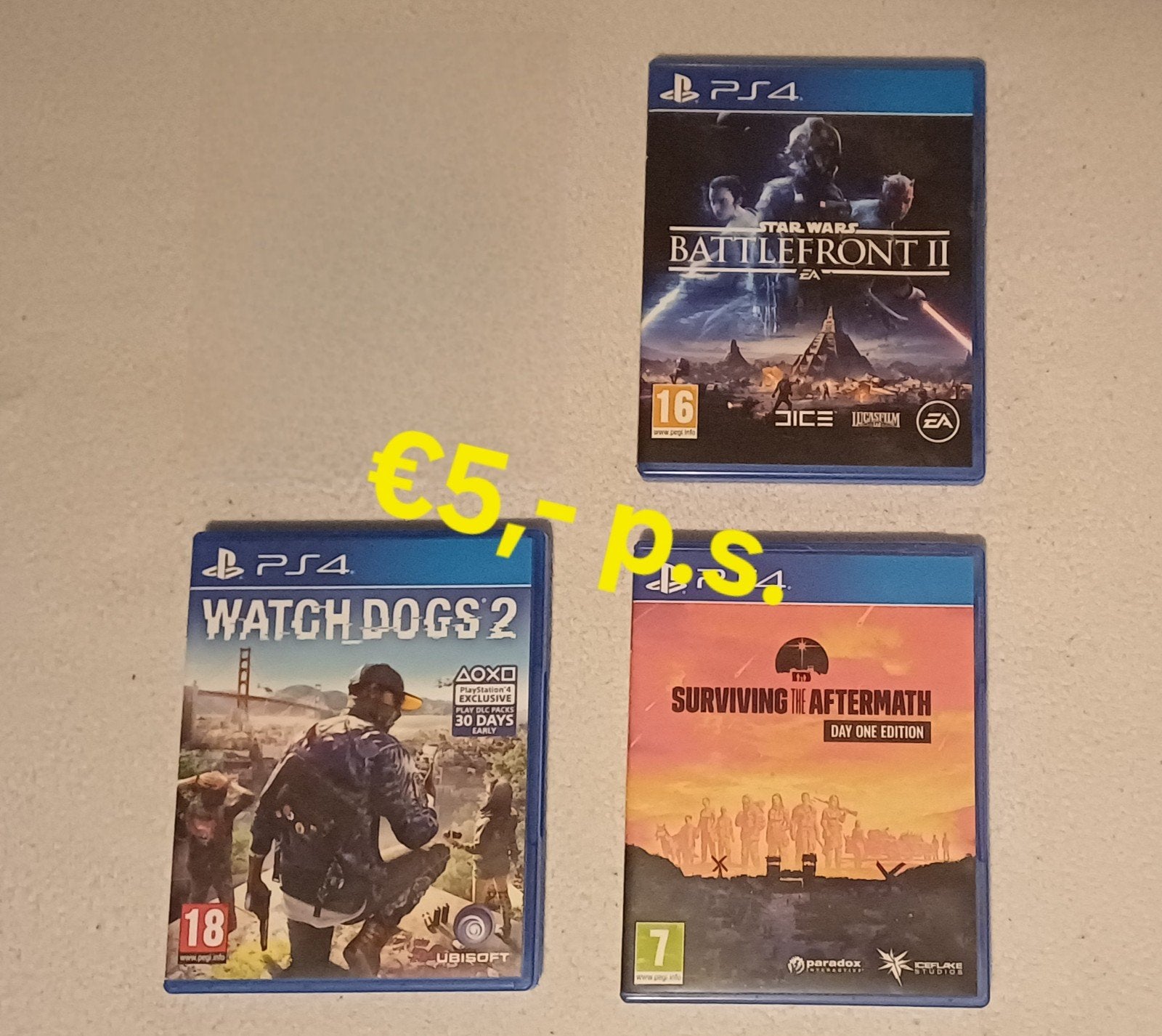 Ps4 games! Vanaf €5,- max. 7,50., Spelcomputers en Games, Games | Sony PlayStation 4, Avontuur en Actie, Vanaf 18 jaar, 1 speler