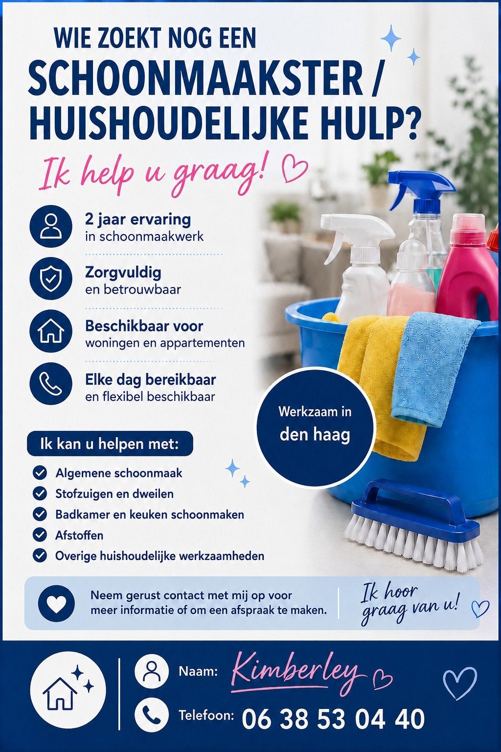 Schoonmaakster den haag, Vacatures, Overige vormen