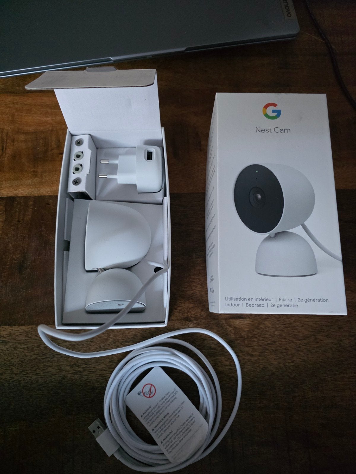 Google Nest Cam (2e gen) Indoor - Nieuw in doos, Ophalen of Verzenden, Nieuw, Binnencamera