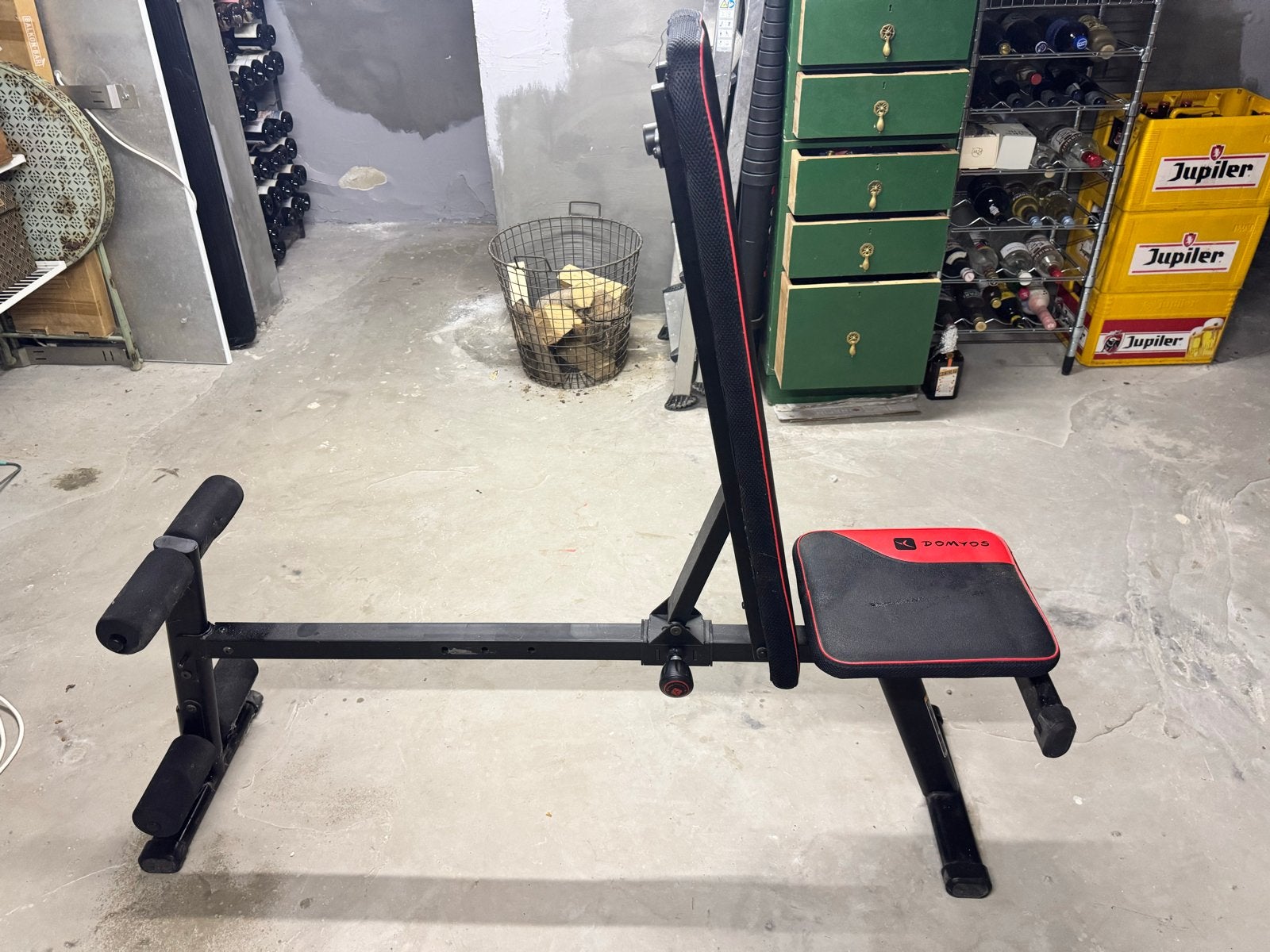 Verstelbare Fitnessbank Domyos Bench 500, Sport en Fitness, Ophalen, Zo goed als nieuw, Borst, Fitnessbank