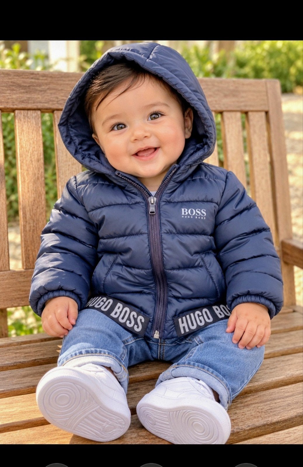 Hugo Boss winterjasje - donkerblauw - 6M / 67 cm, Ophalen of Verzenden, Gebruikt, Jongetje of Meisje, Jasje