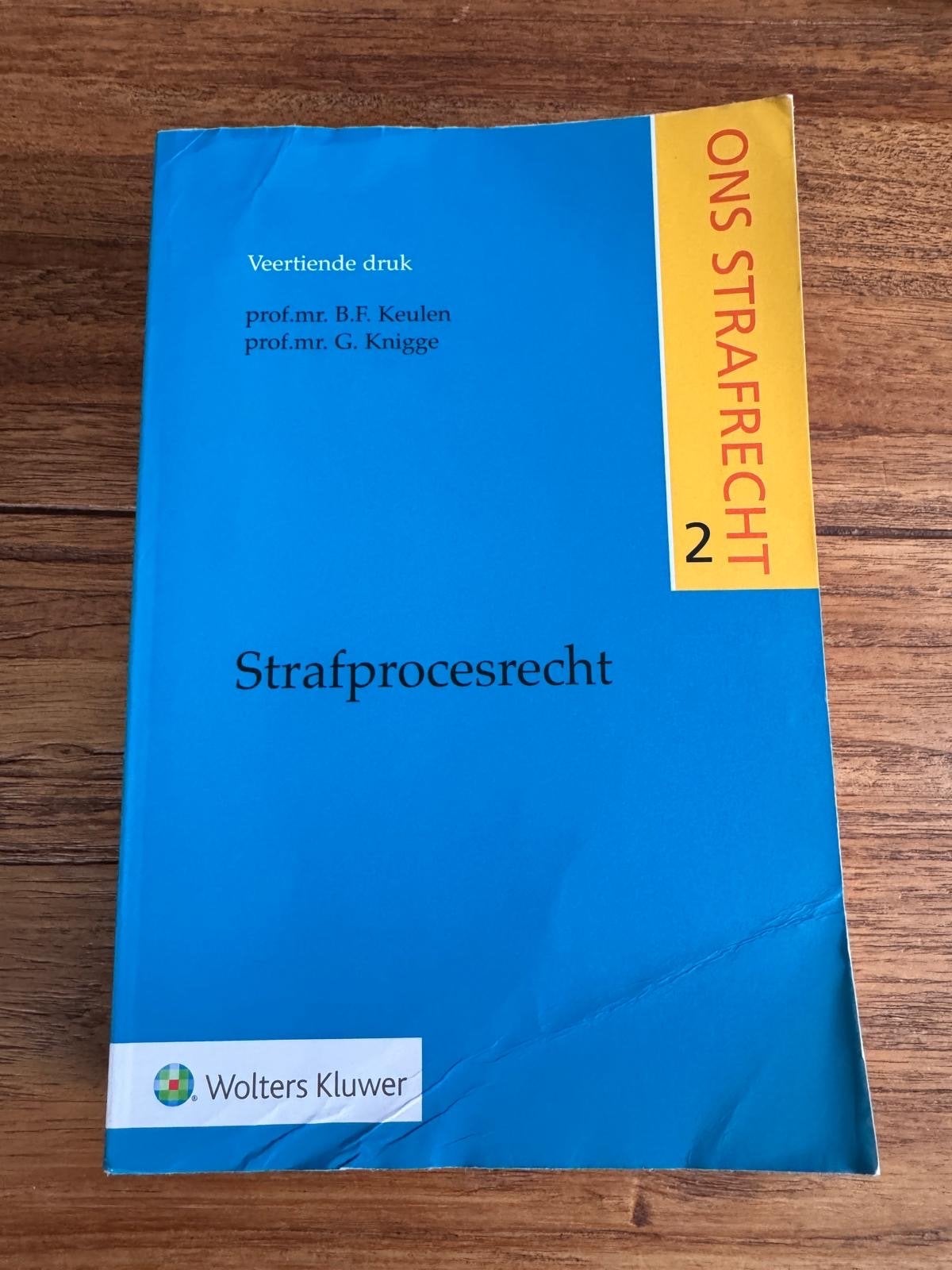 Strafprocesrecht - Ons Strafrecht 2 (14e druk), Ophalen of Verzenden, Gamma, Gelezen, WO