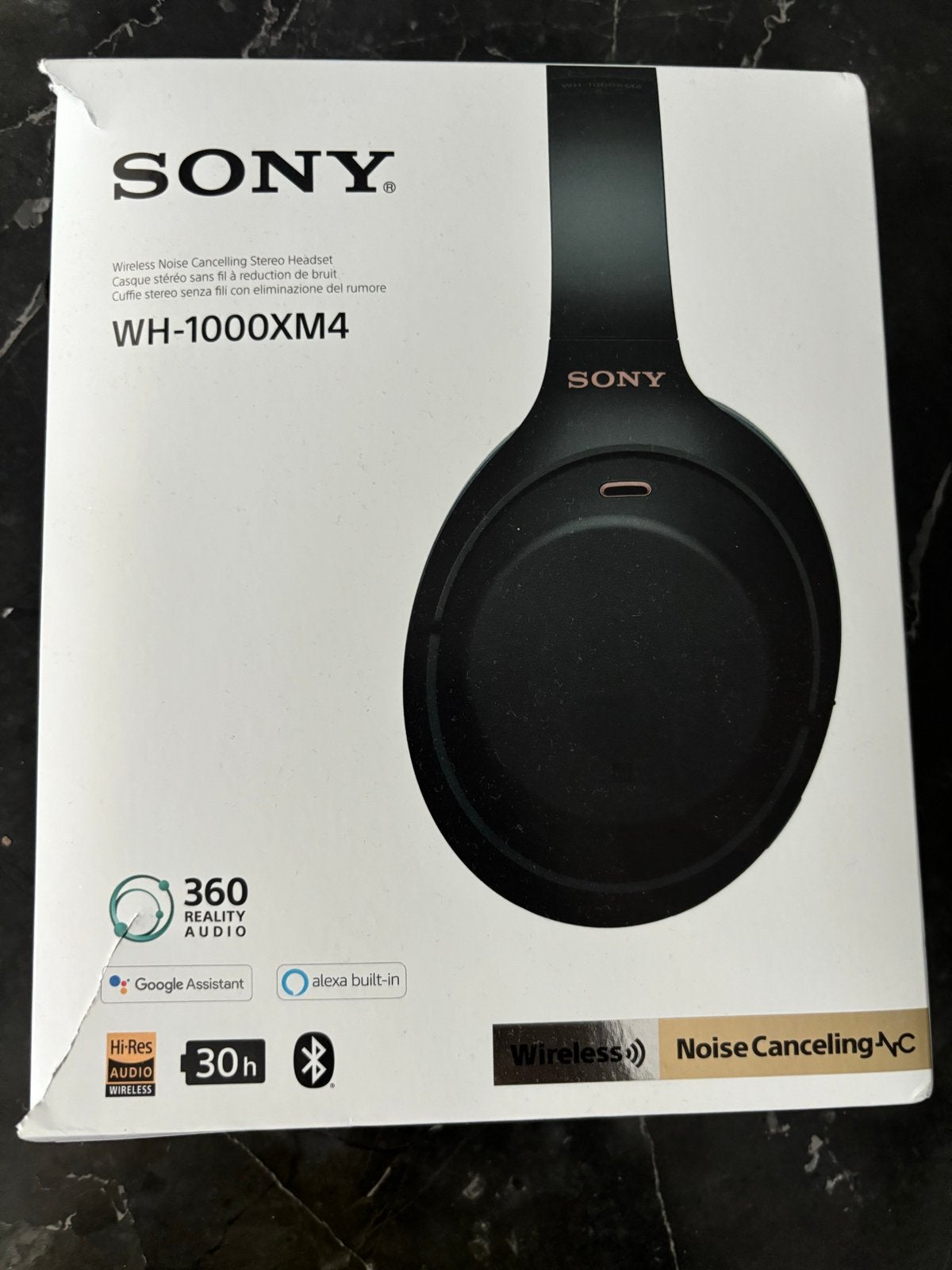 Sony WH-1000XM4 Wireless Noise Cancelling Koptelefoon, Ophalen, Bluetooth, Zo goed als nieuw, Zwart
