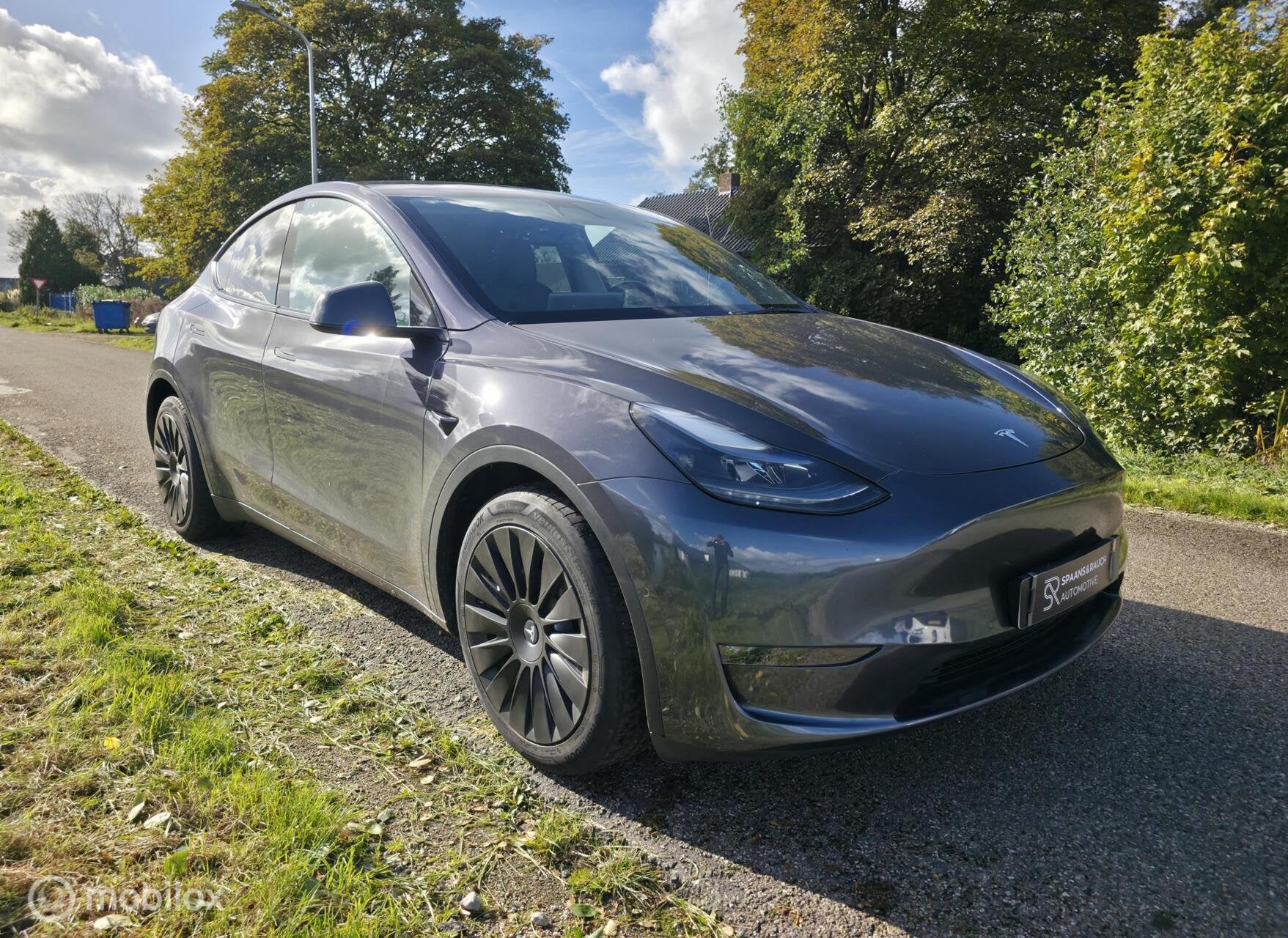 Tesla Model Y Long Range AWD 75 kWh / Trekhaak / Leder, Automaat, Gebruikt, Zwart, Verwarmde buitenspiegels