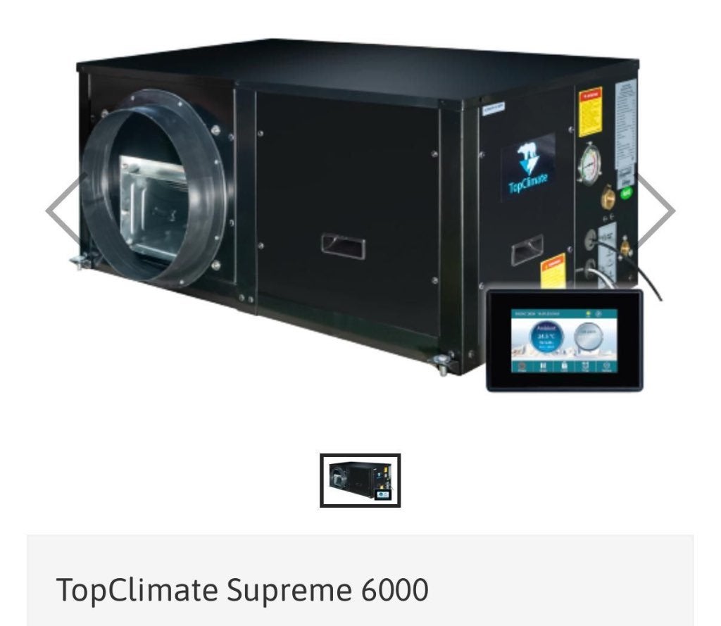 Opticlimate/Topclimate Supreme Black Edition, Verzenden, Minder dan 60 m³, 3 snelheden of meer, Zo goed als nieuw