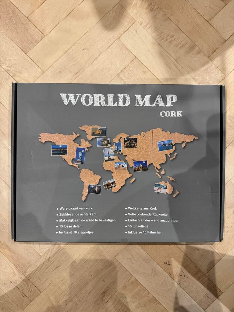 Wereldkaart van kurk - Xenos - Ongebruikt, Ophalen of Verzenden, Modern, Nieuw, Decoratieobject