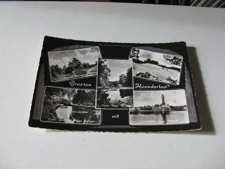 Groeten uit Hoenderloo 5 luik, Ophalen of Verzenden, 1940 tot 1960, Ongelopen, Gelderland