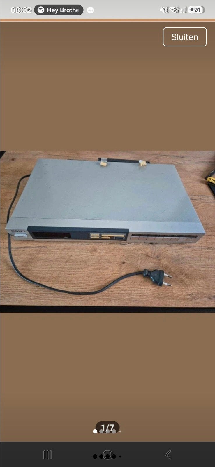 Vintage Sony ST-JX44L FM Stereo/AM Tuner, Ophalen of Verzenden, Gebruikt, Analoog