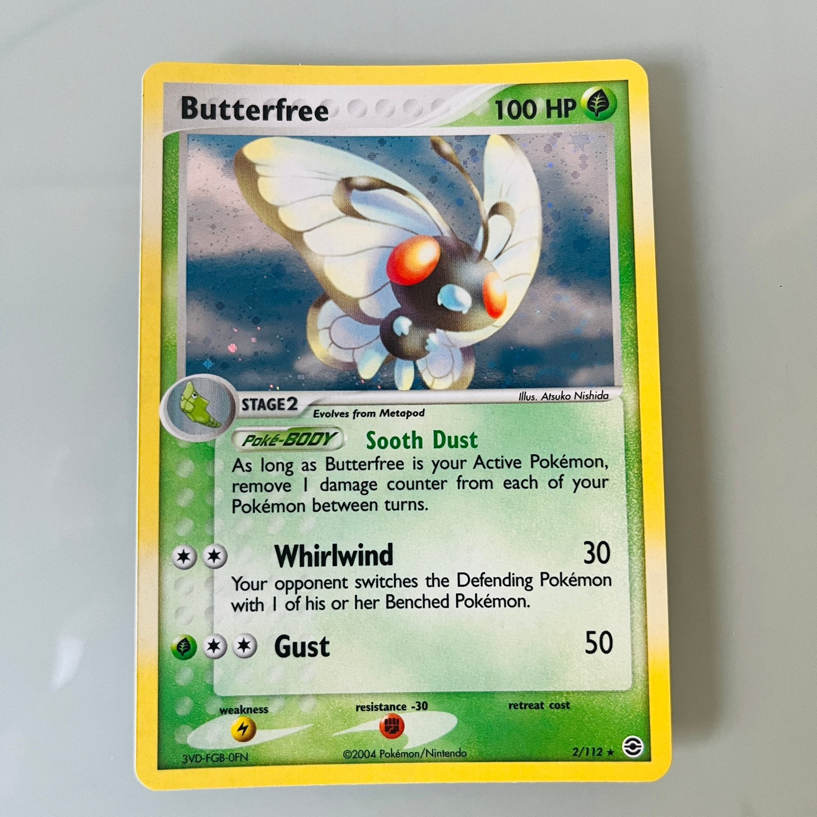Pokémon: Butterfree Kaart [Firered & Leafgreen], Ophalen of Verzenden, Zo goed als nieuw, Losse kaart, Foil