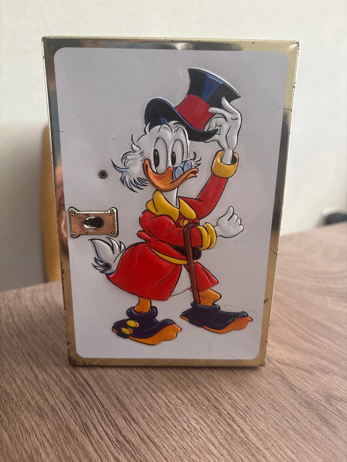 Vintage Dagobert Duck spaarpot - Disney Royco, Verzamelen, Ophalen of Verzenden, Gebruikt, Metaal of Blik, Strip- of Tekenfilmfiguur