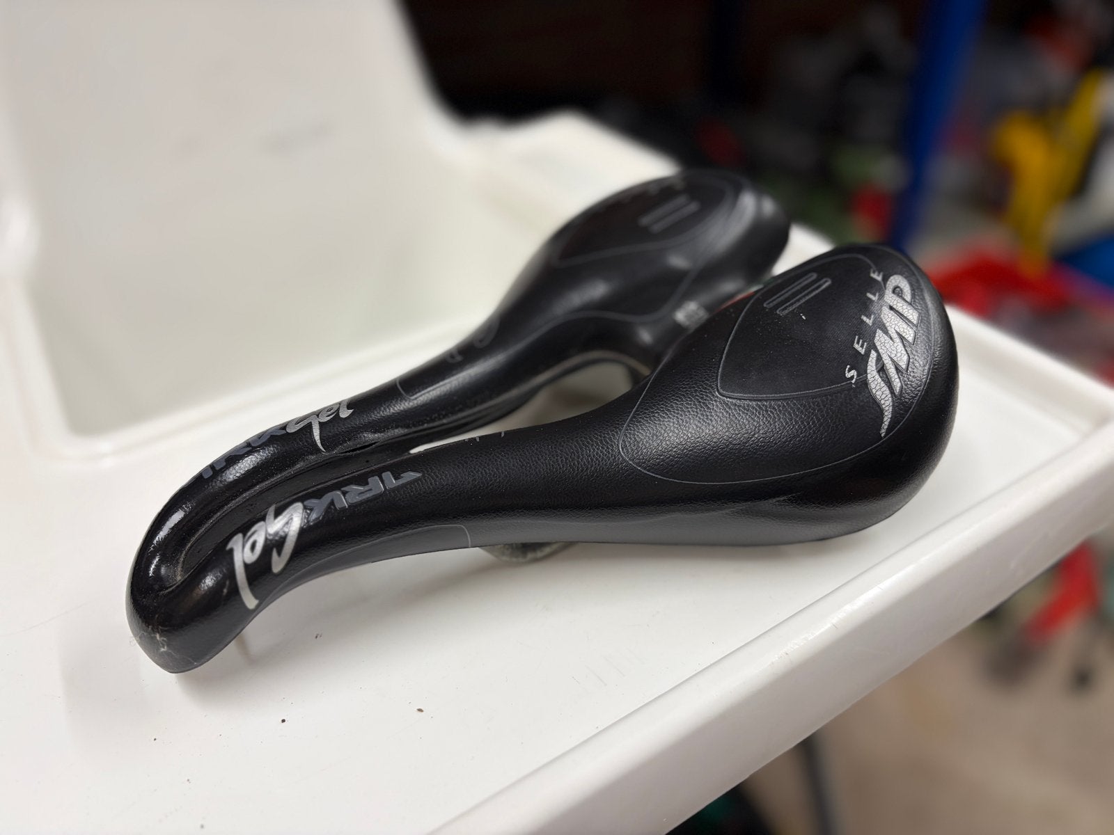 Selle SMP TRK Gel Fietszadel - Comfortabel en Gebruikt, Fietsen en Brommers, Ophalen of Verzenden, Gebruikt, Zadel
