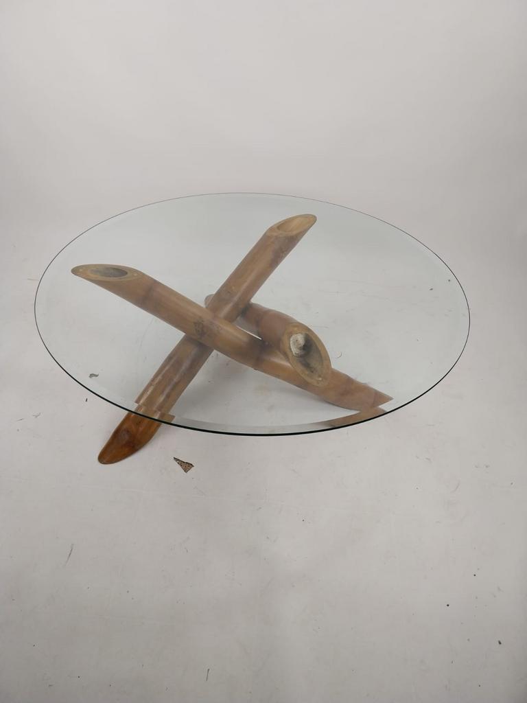 70’s bamboe salontafel, Ophalen