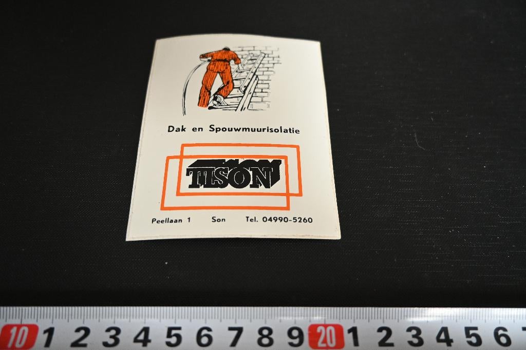 sticker Son TISON dak en spouwmuurisolatie Peellaan 1, Ophalen, Zo goed als nieuw