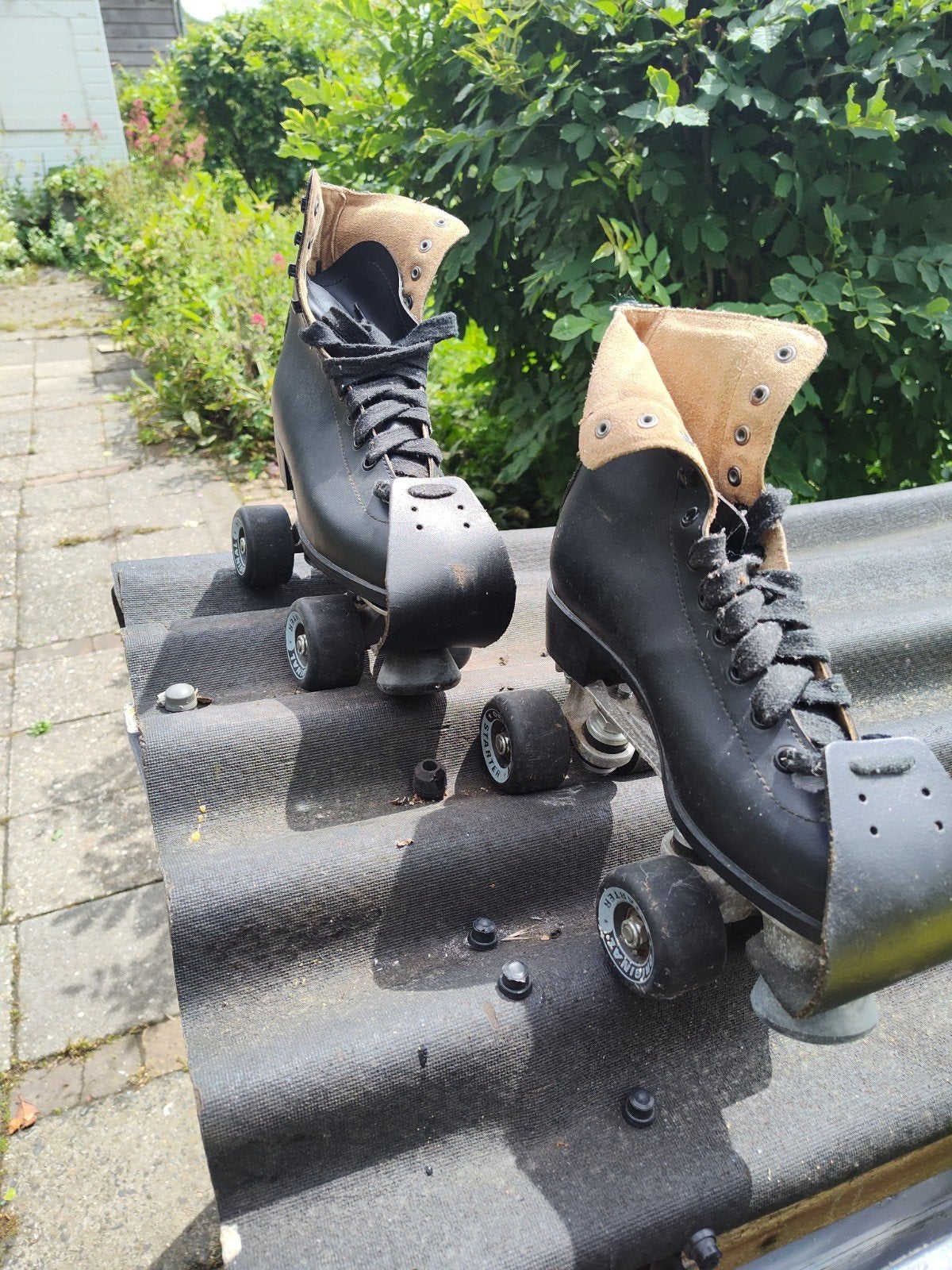 Vintage Zwarte Roller Skates - Maat 38, Ophalen of Verzenden, Gebruikt