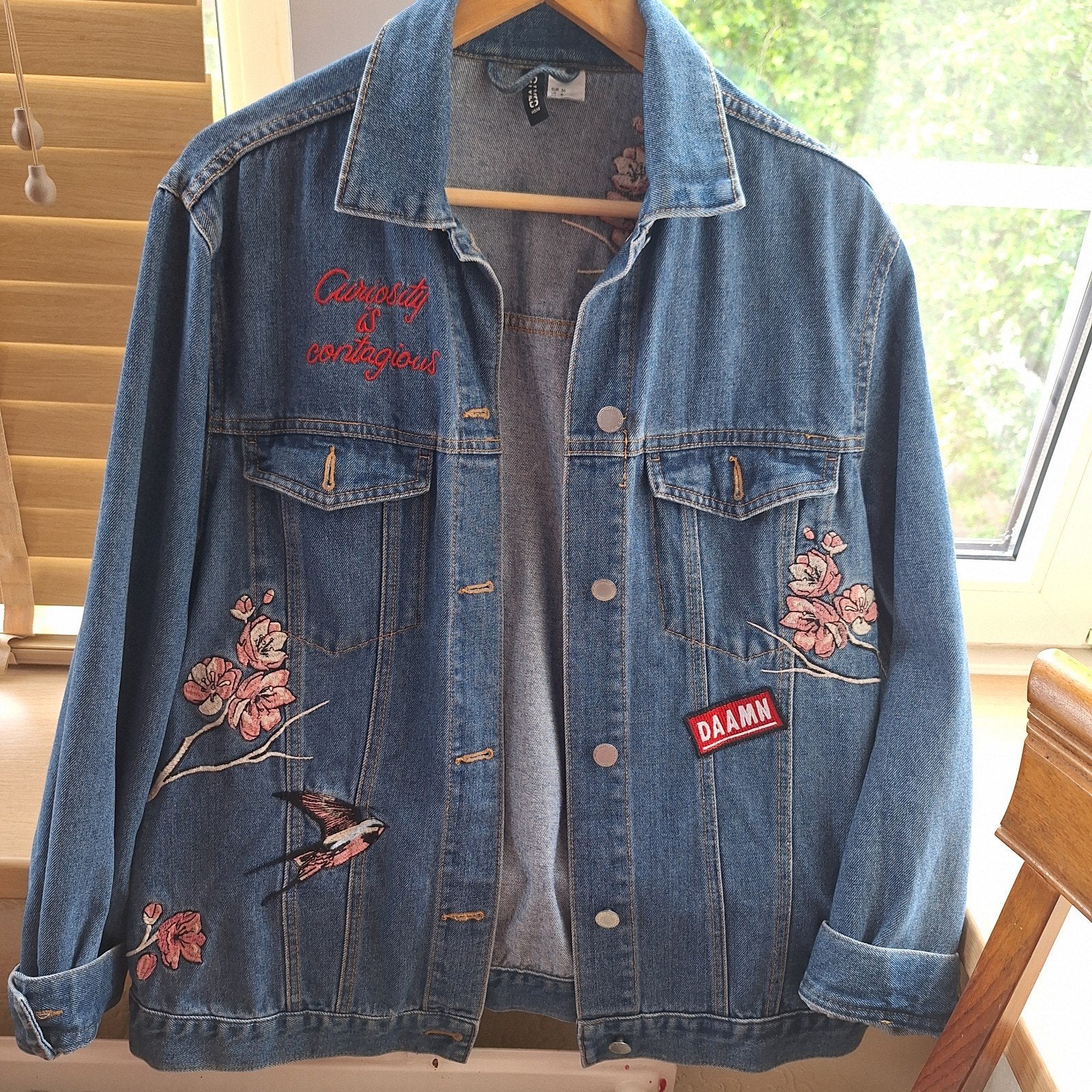Spijkerjas S, Ophalen of Verzenden, Zo goed als nieuw, Blauw
