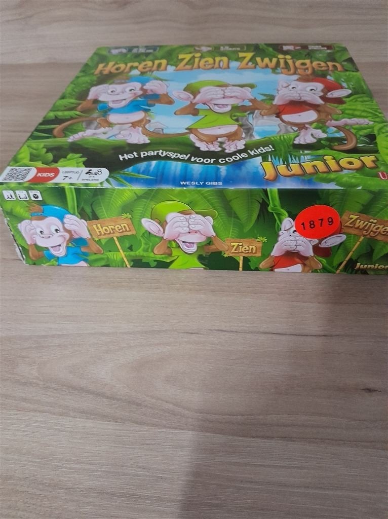 Horen zien Zwijgen Junior - s1879, Hobby en Vrije tijd, Gezelschapsspellen | Bordspellen, Verzenden, Zo goed als nieuw