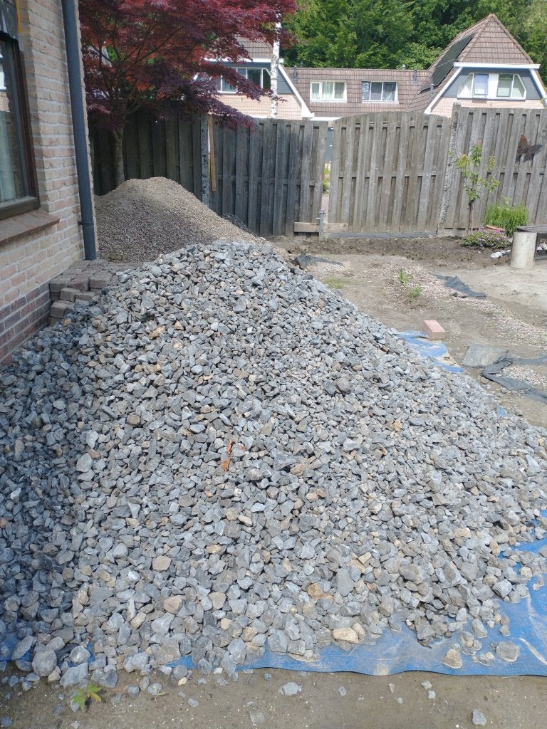 Basalt split, Tuin en Terras, Ophalen, Gebruikt, Antraciet, Split