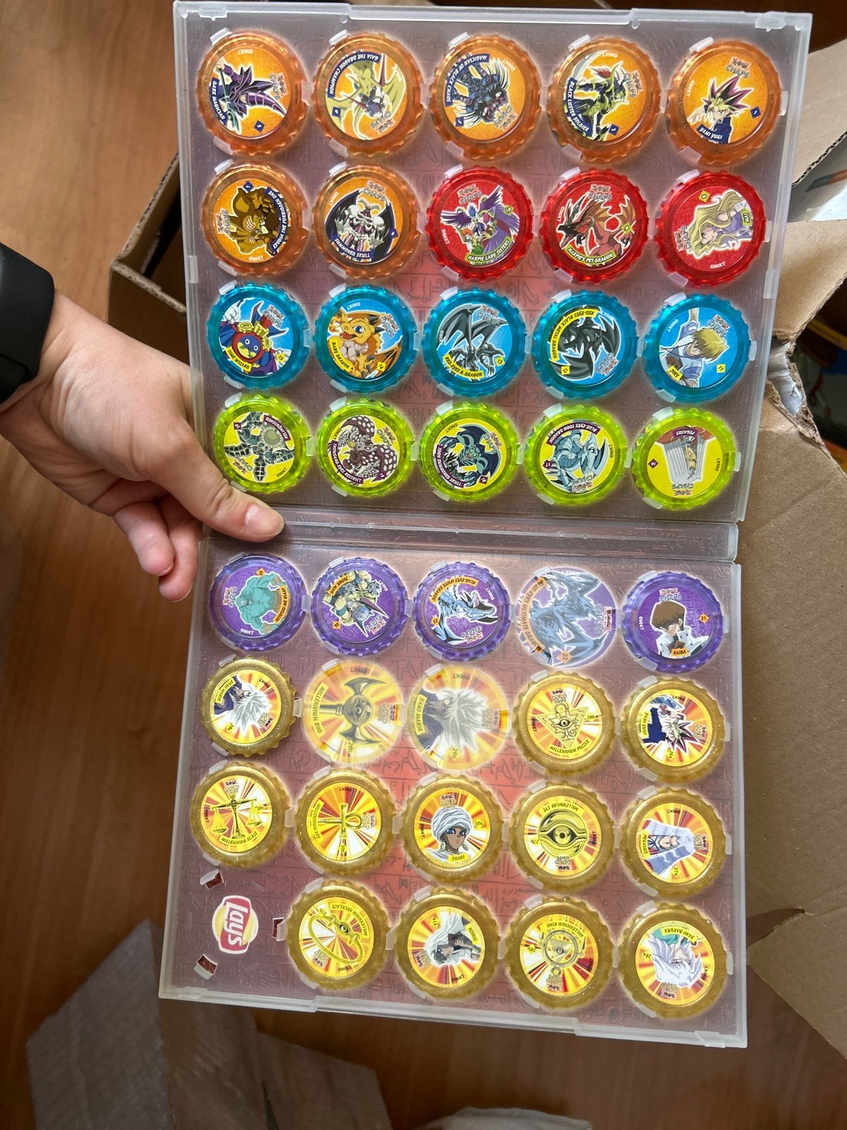Yu-Gi-Oh! Flippo's Collectie in Bewaardoos, Ophalen of Verzenden, Gebruikt